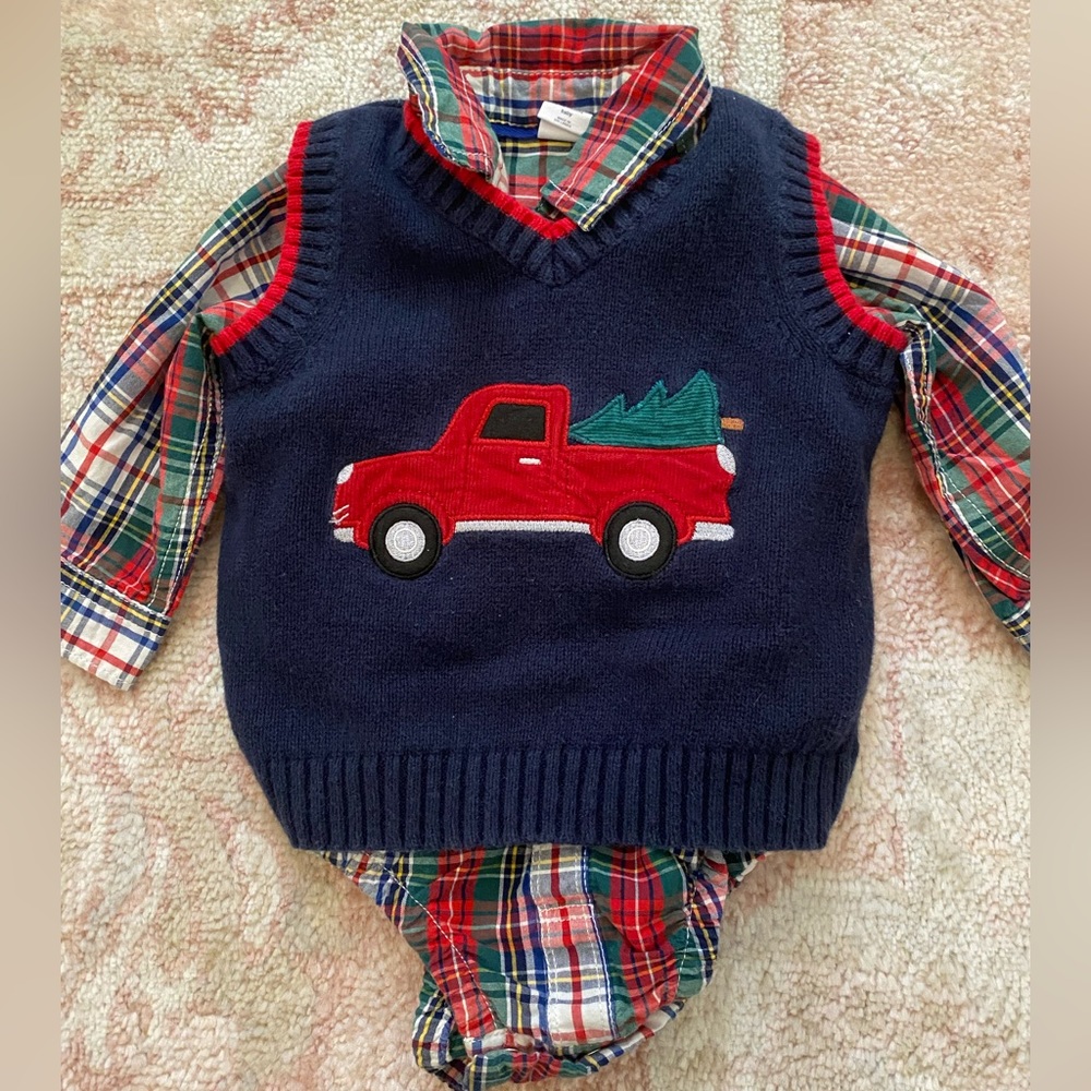Christmas shirt and vest